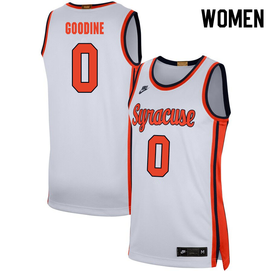 2020 Women #0 Brycen Goodine Syracuse Orange College Basketball Jerseys Sale-White